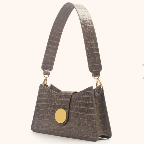 Elleme Handbags - NWOT Elleme baguette croco embossed leather grey